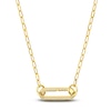 Thumbnail Image 3 of Diamond Long Hexagon Push Lock Charm 1/5 ct tw Round 14K Yellow Gold