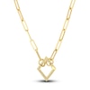 Thumbnail Image 3 of Diamond Rhombus Push Lock Charm 1/5 ct tw Round 14K Yellow Gold