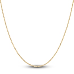 Children's Semi-Solid Glitter Rope Necklace 14K Yellow Gold 13&quot;