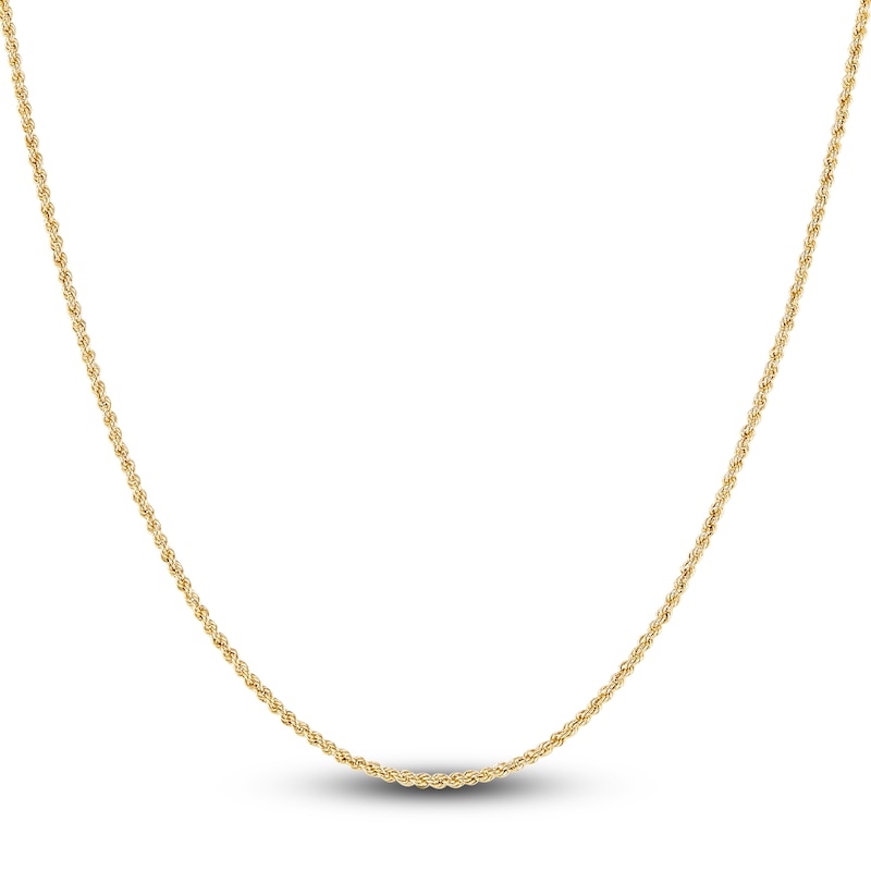 Main Image 1 of Children's Semi-Solid Glitter Rope Necklace 14K Yellow Gold 13"