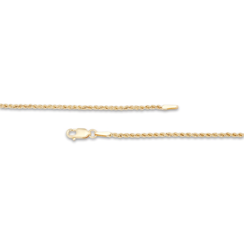 Main Image 2 of Children's Semi-Solid Glitter Rope Necklace 14K Yellow Gold 13"