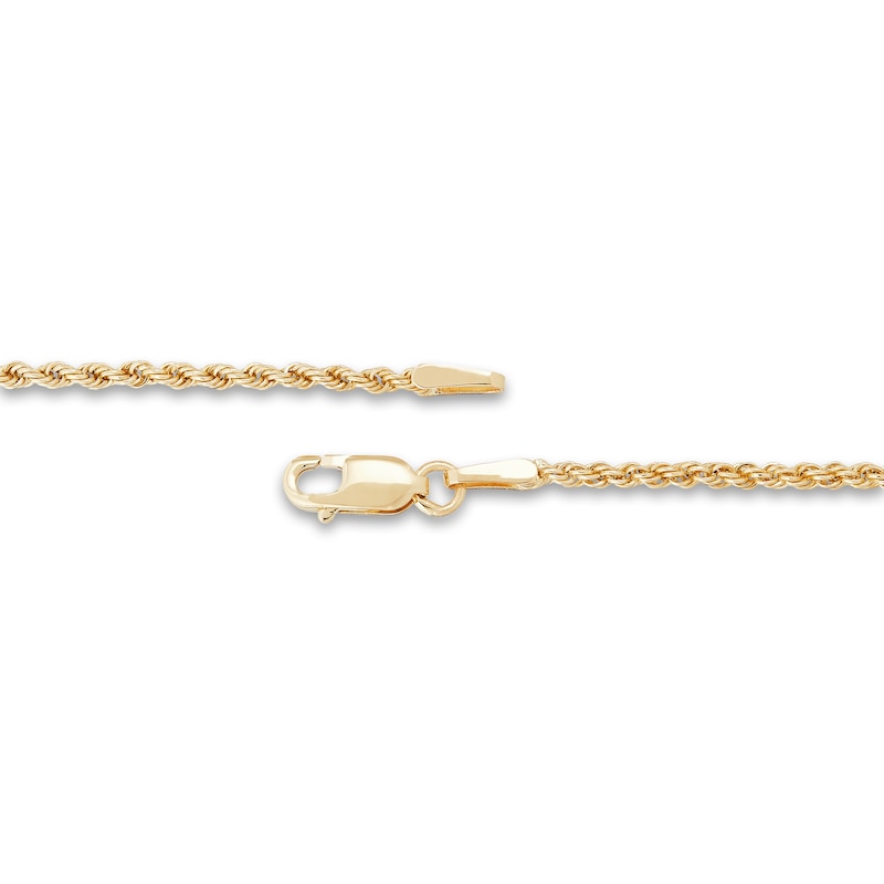 Main Image 2 of Children's Semi-Solid Glitter Rope Bracelet 14K Yellow Gold 6"