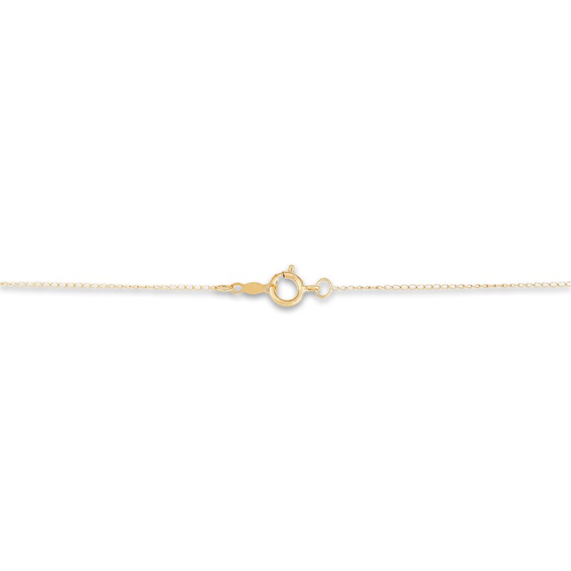 Main Image 3 of Children's Diamond Solitaire Necklace 14K Yellow Gold 13" (I/I3)