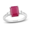 Thumbnail Image 1 of Natural Ruby Engagement Ring 1/6 ct tw 14K White Gold
