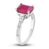 Natural Ruby Engagement Ring 1/6 ct tw 14K White Gold