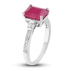 Thumbnail Image 1 of Natural Ruby Engagement Ring 1/6 ct tw 14K White Gold