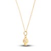 Thumbnail Image 2 of Children's Cross Pendant Necklace Diamond Accents 14K Yellow Gold 13"