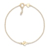 Thumbnail Image 1 of Children's Cross Station Bracelet Diamond Accents 14K Yellow Gold 6" Adj.