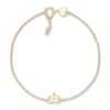 Children's Star Station Bracelet Diamond Accents 14K Yellow Gold 6" Adj.