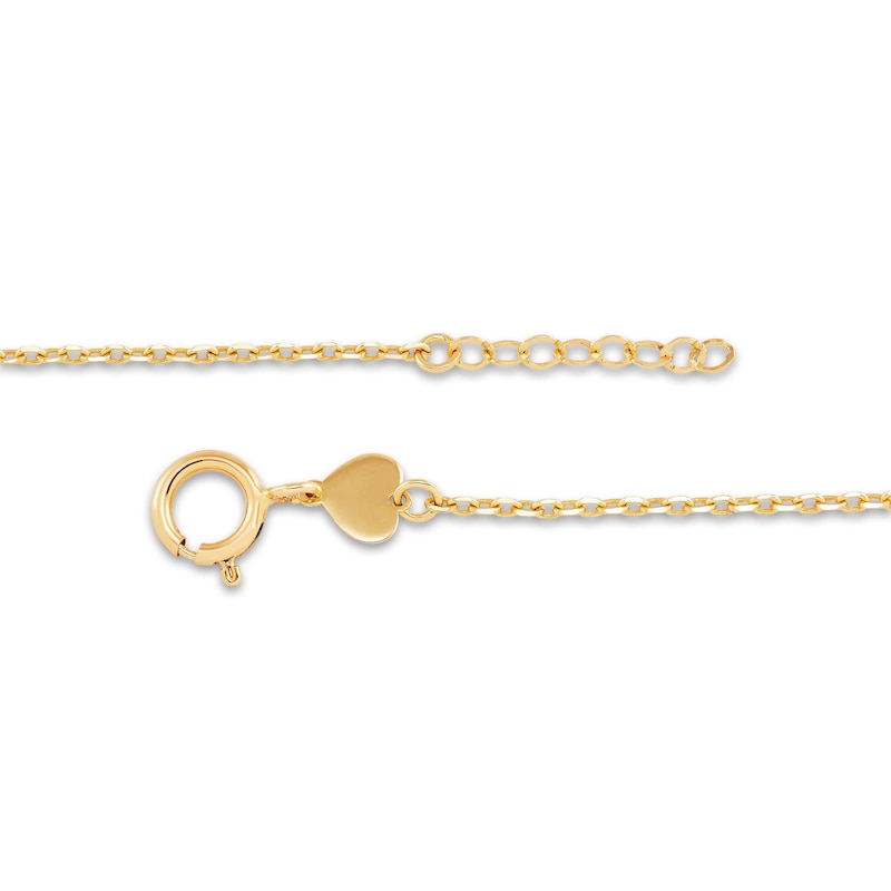 Children's Star Station Bracelet Diamond Accents 14K Yellow Gold 6" Adj.