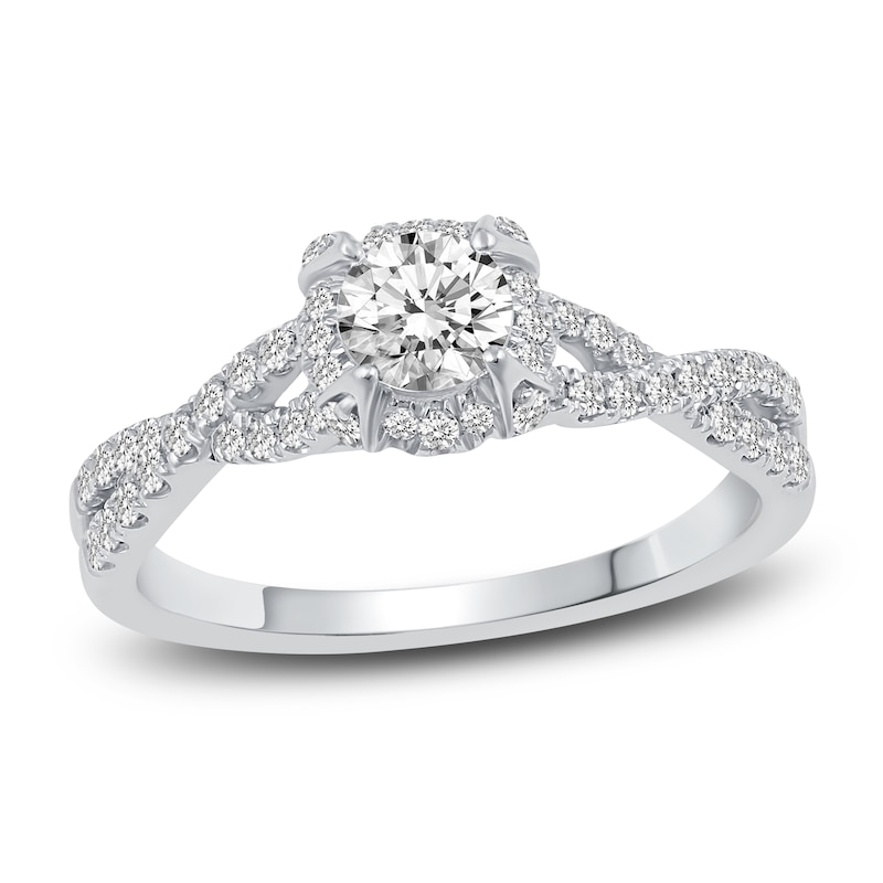 Main Image 1 of Diamond Engagement Ring 3/4 ct tw Round 14K White Gold