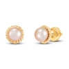 Thumbnail Image 1 of Children's Pink Freshwater Cultured Pearl Stud Earrings 14K Yellow Gold