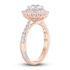 Pnina Tornai Lab-Created Diamond Engagement Ring 1-7/8 ct tw Round 14K Rose Gold