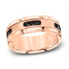 Thumbnail Image 1 of Black Diamond Wedding Band 1/3 ct tw Round Tungsten
