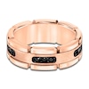Thumbnail Image 3 of Black Diamond Wedding Band 1/3 ct tw Round Tungsten