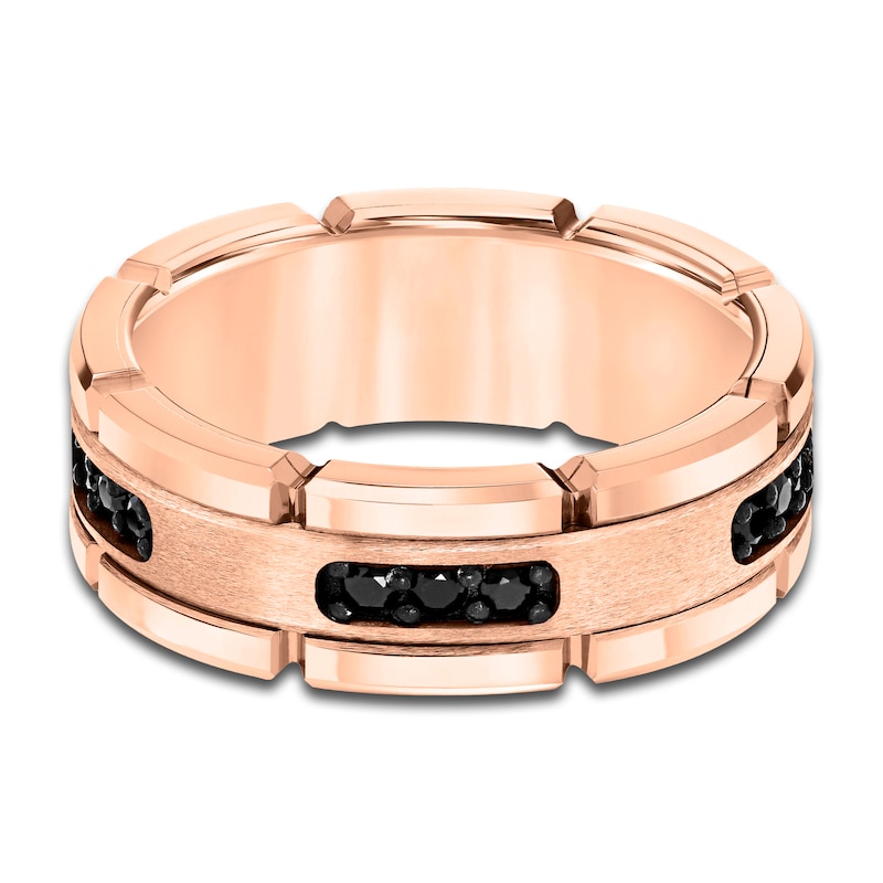 Main Image 3 of Black Diamond Wedding Band 1/3 ct tw Round Tungsten