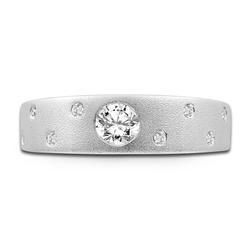 Main Image 2 of Diamond Anniversary Ring 1/2 ct tw Round 14K White Gold