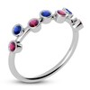 Thumbnail Image 2 of Juliette Maison Natural Rhodolite Garnet & Natural Blue Sapphire Ring 10K White Gold