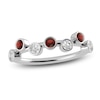 Thumbnail Image 1 of Juliette Maison Natural Garnet & Natural White Sapphire Ring 10K White Gold