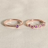Thumbnail Image 4 of Juliette Maison Natural Garnet & Natural White Sapphire Ring 10K White Gold