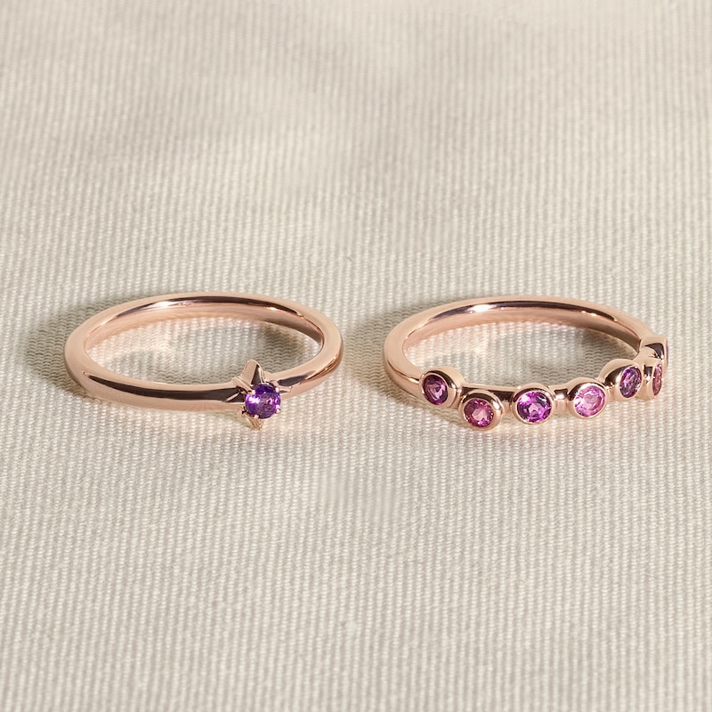 Main Image 4 of Juliette Maison Natural Citrine & Natural Peridot Ring 10K Rose Gold