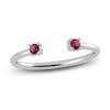 Thumbnail Image 1 of Juliette Maison Natural Rhodolite Garnet Cuff Ring 10K White Gold