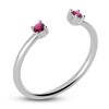 Thumbnail Image 2 of Juliette Maison Natural Rhodolite Garnet Cuff Ring 10K White Gold