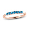 Thumbnail Image 1 of Juliette Maison Natural Blue Zircon Half Eternity Ring 10K Rose Gold