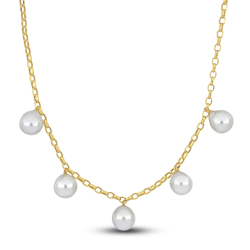 Main Image 1 of South Sea Cultured Pearl Necklace 10K Yellow Gold 16"