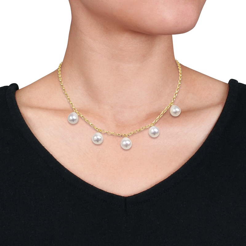 Main Image 4 of South Sea Cultured Pearl Necklace 10K Yellow Gold 16"