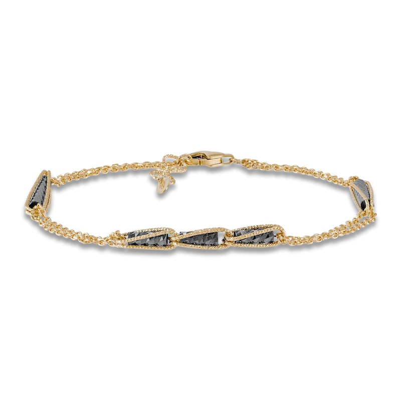 Italia D'Oro Rolo Chain Bracelet 14K Yellow Gold 7.5"