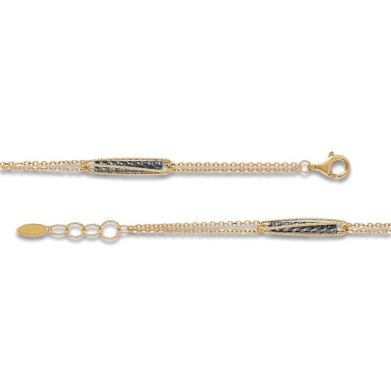 Italia D'Oro Rolo Chain Bracelet 14K Yellow Gold 7.5"