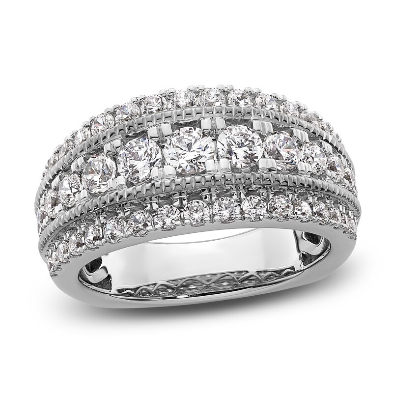 Main Image 1 of Diamond Anniversary Ring 1-1/2 ct tw Round 18K White Gold