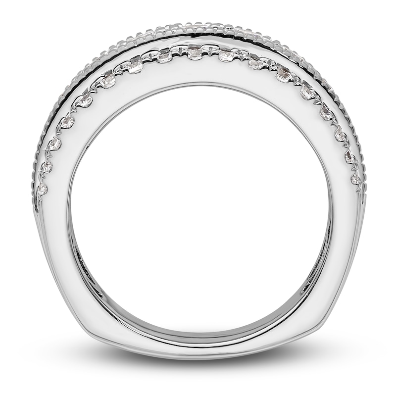 Main Image 2 of Diamond Anniversary Ring 1-1/2 ct tw Round 18K White Gold