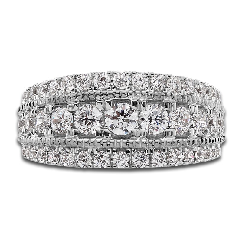 Main Image 3 of Diamond Anniversary Ring 1-1/2 ct tw Round 18K White Gold