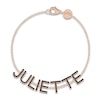 Thumbnail Image 1 of Juliette Maison Black Diamond Station Name Bracelet 1/4 ct tw Round 10K Rose Gold