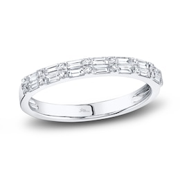 Shy Creation Diamond Ring 1/4 ct tw Round/Baguette 14K White Gold SC55006221