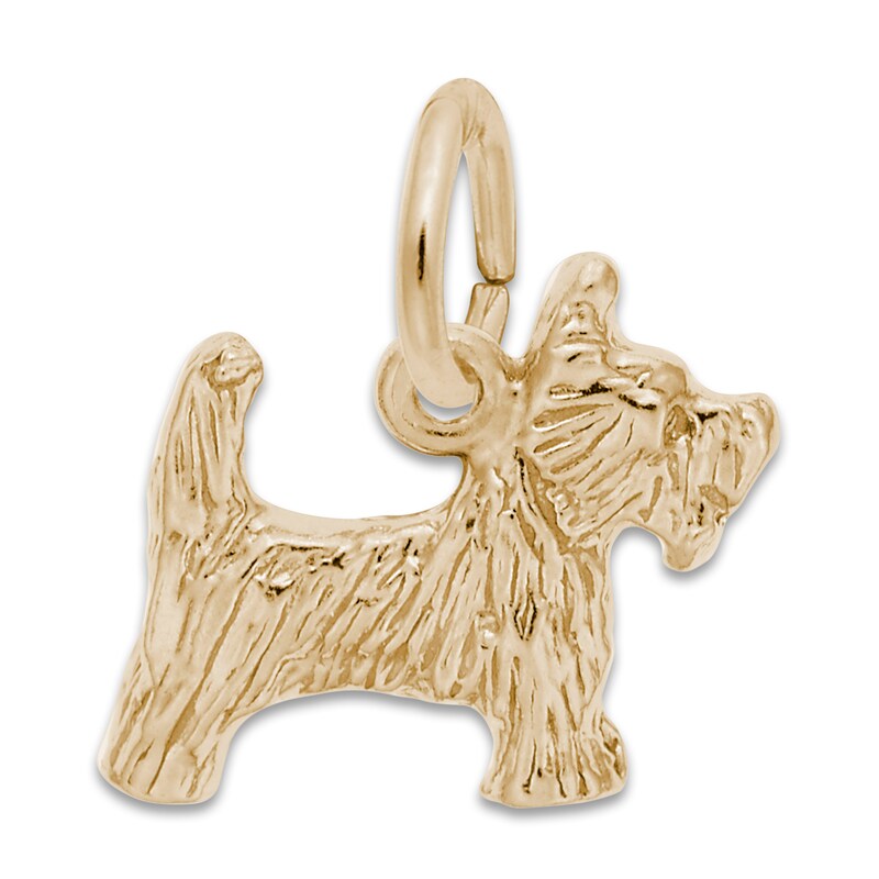 Scottie Dog Charm 14K Yellow Gold