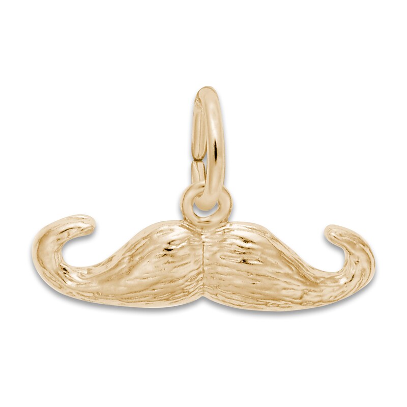 Moustache Charm 14K Yellow Gold