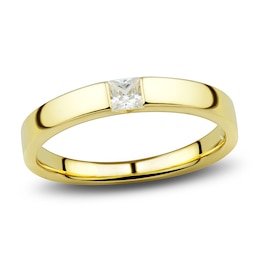 Men's Diamond Wedding Band 1/4 ct tw Princess 14K Yellow Gold