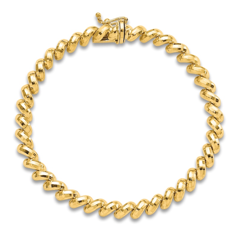 Main Image 3 of San Marco Chain Bracelet 14K Yellow Gold 7"
