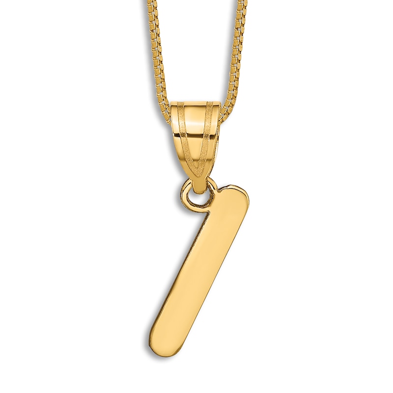 Main Image 1 of Initial I Necklace 14K Yellow Gold 18"