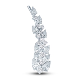 Pnina Tornai Diamond Single Right Climber Earring 3/4 ct tw Pear/Round 14K White Gold