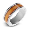 Thumbnail Image 1 of Men's Wood Wedding Band White Tungsten