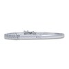 Diamond Bangle Bracelet 1 ct tw Round/Baguette 14K White Gold 7"