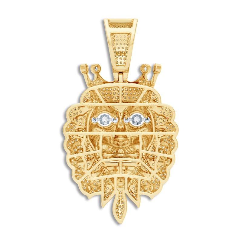 Main Image 3 of Diamond Lion Charm 1 ct tw Round 14K Yellow Gold