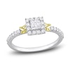 Thumbnail Image 0 of Y-Knot Diamond Ring 3/4 ct tw Princess/Round 14K Two-Tone Gold