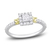 Thumbnail Image 1 of Y-Knot Diamond Ring 3/4 ct tw Princess/Round 14K Two-Tone Gold