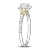 Thumbnail Image 1 of Y-Knot Diamond Ring 3/4 ct tw Princess/Round 14K Two-Tone Gold