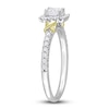 Thumbnail Image 2 of Y-Knot Diamond Ring 3/4 ct tw Princess/Round 14K Two-Tone Gold